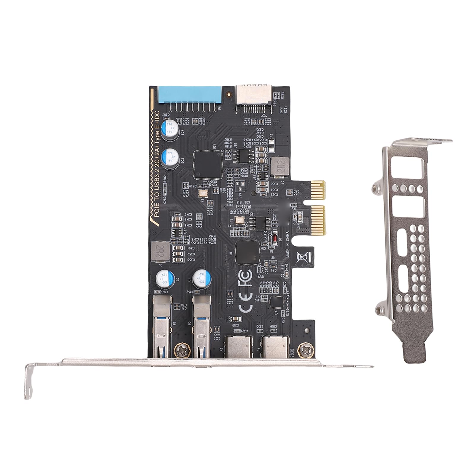 Fabater Adattatore per Trasferimento Dati Efficiente Scheda PCIe USB 3.2 Gen 1 per connettività PC Desktop 4 Porte