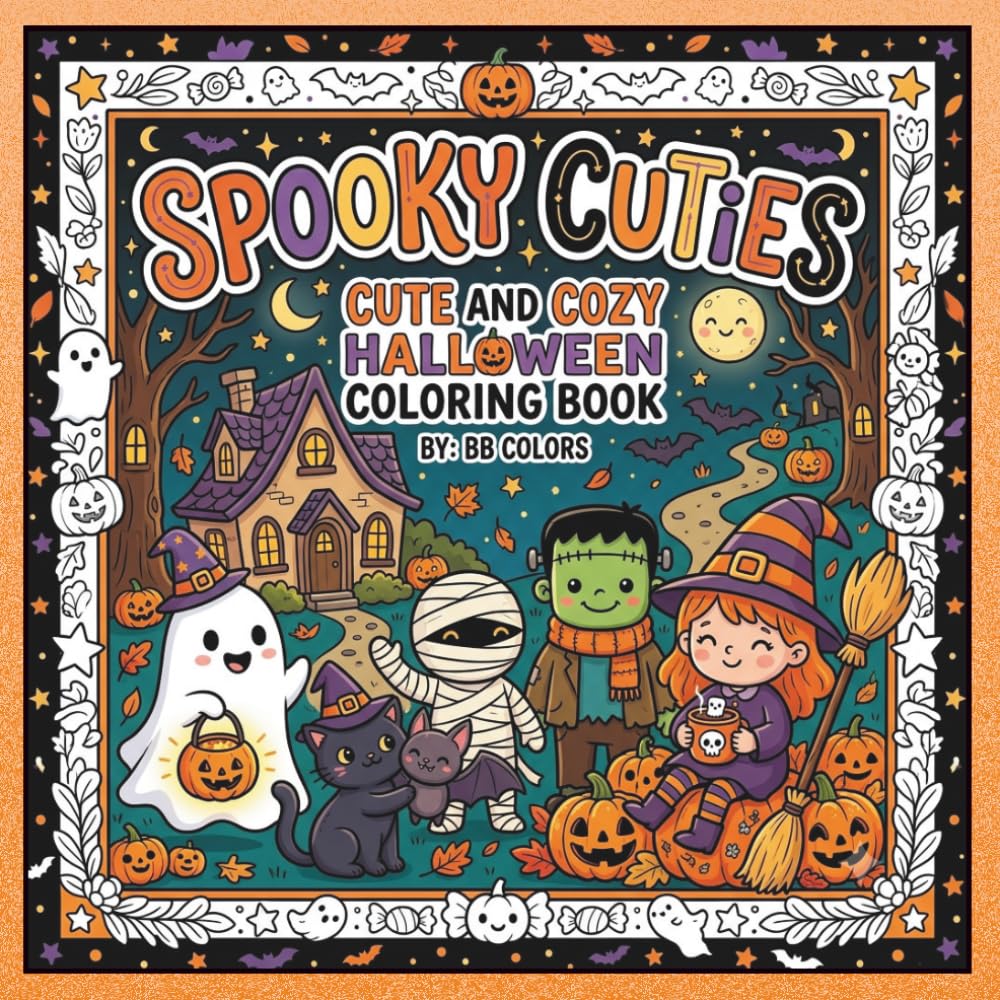SPOOKY CUTIES: CUTE AND COZY HALLOWEEN COLORING BOOK