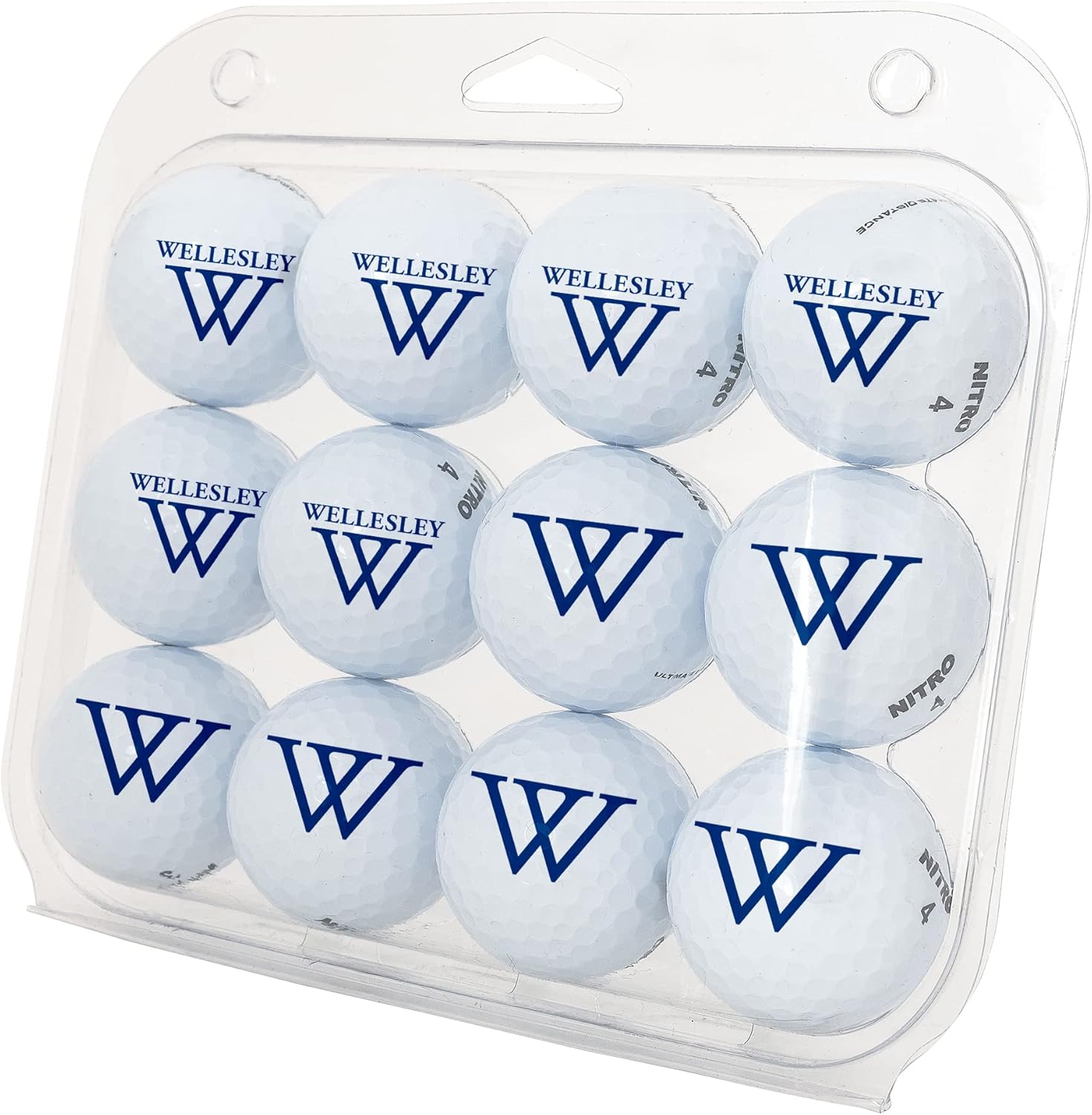 Desert Cactus Wellesley College Golf Balls 12 Pack – Wellesley Blue Full Color Dozen – Officially Licensed Sport Team Accessory