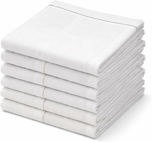Asix Pure Cotton Handkerchief 42x42 cm | Soft, Absorbent & Breathable | Durable, Reusable & Skin-Friendly | Daily Use Pock...