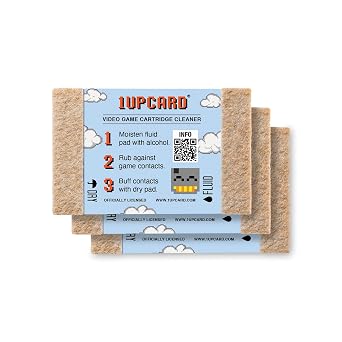 1UPcard Universal Game Cartridge Cleaner 3 Card Pack