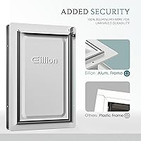 Vista 2 de Puerta grande para perro para puerta exterior, puerta de perro para puerta, puerta de perro con marco de aluminio, 3 solapas, panel de cierre