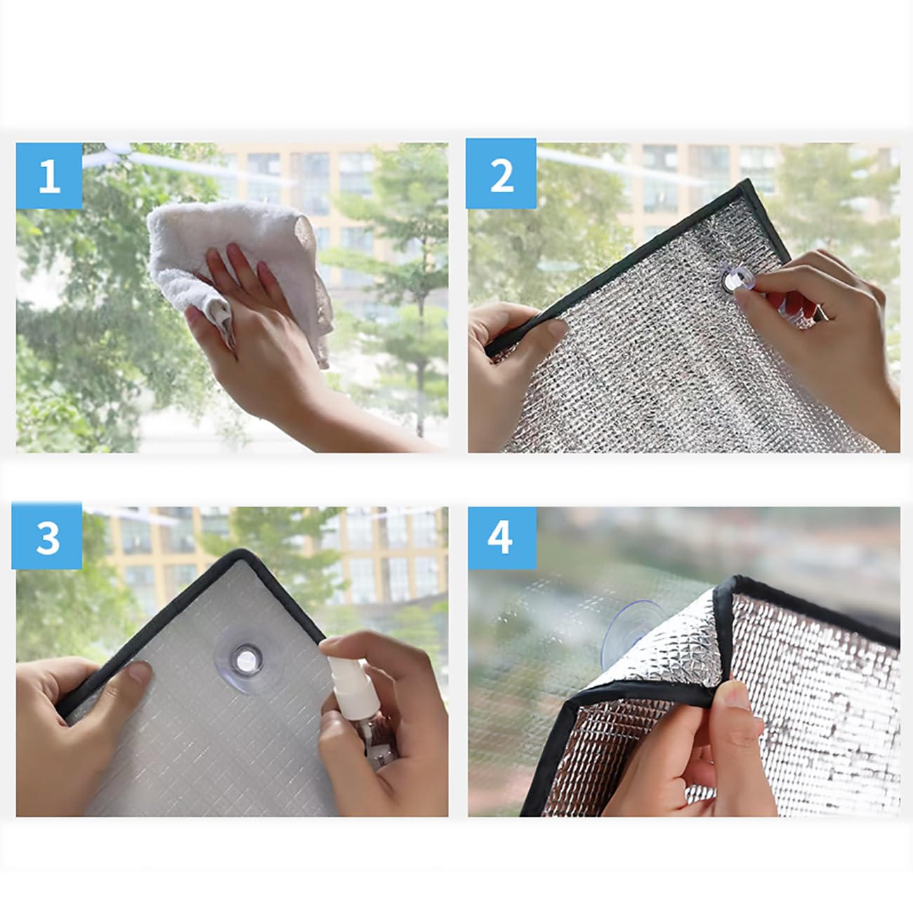 Rideau Thermique Anti Froid,Film Fenêtre Anti Chaleur Film de Protection Solaire Anti-UV Film pour Vitres Intimité Anti Froid Film Isolant pour Fenêtre avec Ventouse (100x200cm/39x79in)
