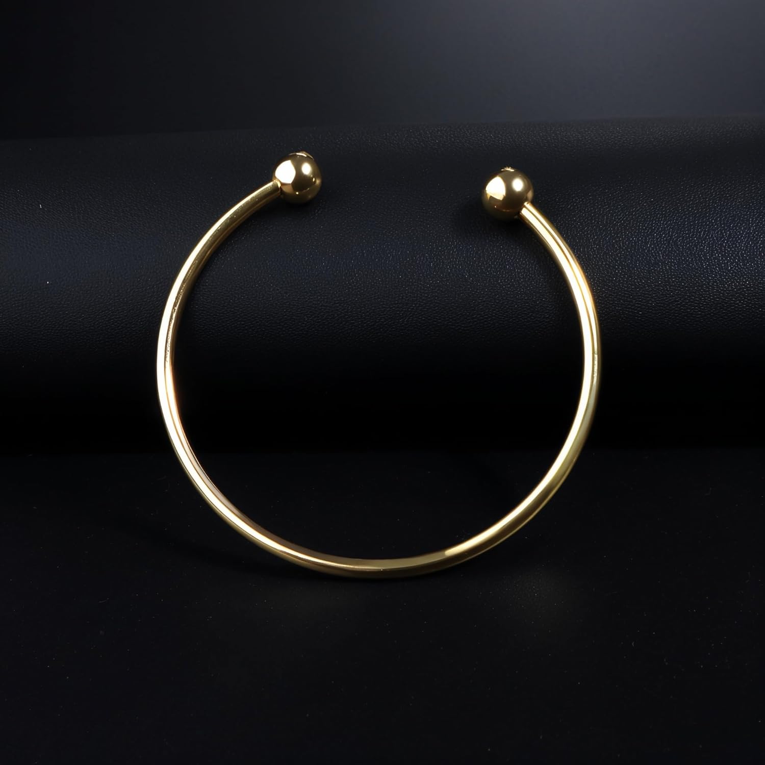 Stainless Steel Adjustable Bangle Bracelets for Women Gold/Silver/Rhodium Plated Simple Bangles Bracelets 3mm Stacking Open Cuff Bangles Set 2 Pcs/lot Gifts Jewelry - Image 7