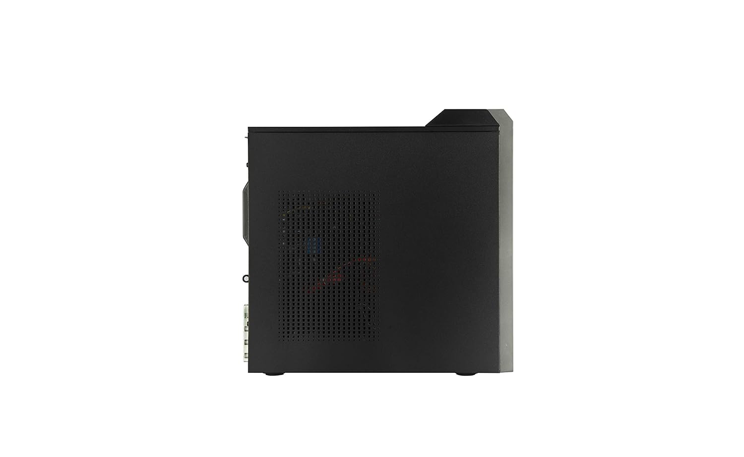 Side view of the Acer Veriton M200 Desktop tower, showing ventilation and internal access panel.