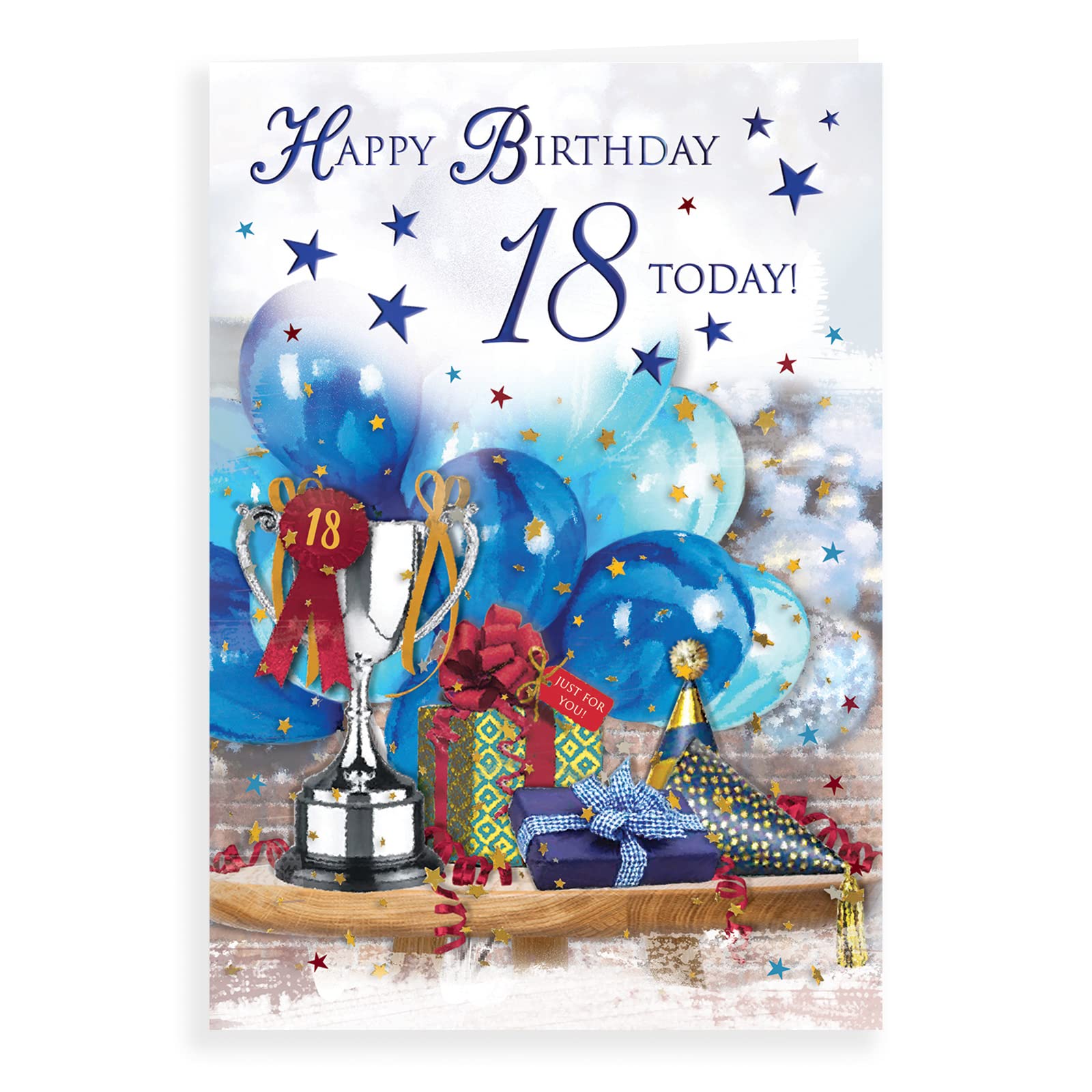 18 Today Birthday Card For Male. 23x15cm (9x6 Inches)