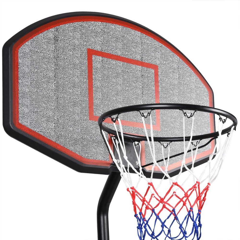 DEUBA Basketballkorb Outdoor Indoor höhenverstellbar 205-305cm rollbar 70kg Standfuß Basketball Hoop Stand