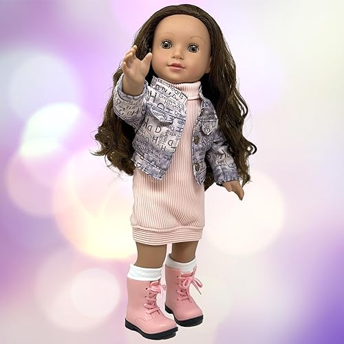 Miniatura 2 de Muñecas de 18 pulgadas con cabello suave y accesorios  Muñeca de cuerpo suave de 18 pulgadas con ojos dormidos, brazos y piernas de vinilo