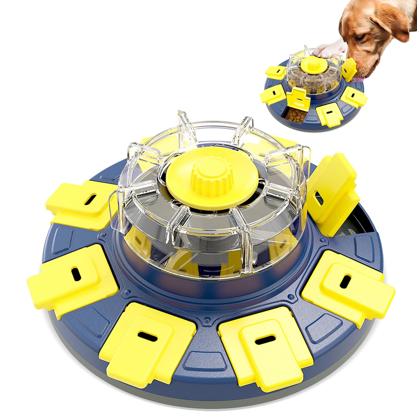 Spessn Juguete de Inteligencia para Perros, Juguete de Rompecabezas Interactivo para Perros pequeños, medianos y Grandes para, alimentador Lento para Perros Que mejoran la Inteligencia del Perro