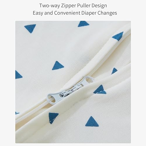 Vista 17 de insular Paquete de 2 mantas de algodón para bebé, saco de dormir con cremallera de 2 vías para niños y niñas, unisex Oveja y pato