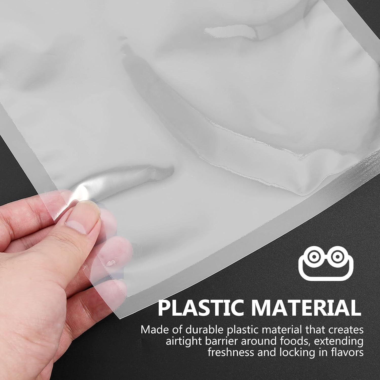 BESTYASH 100pcs Vacuum Sealer Bags Heat Seal Pouch Nylon Thickened 16mil 20x25cm Food Storage Bags for Sous Vide and Freezer Safe