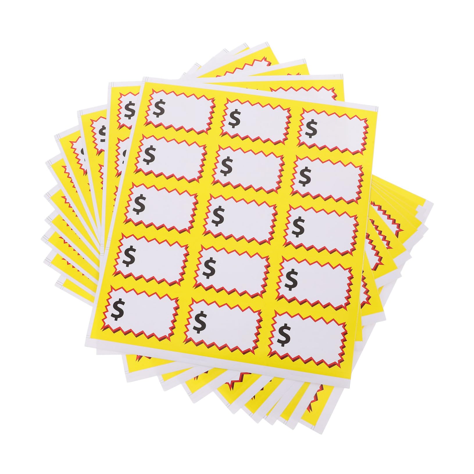 Housoutil Long-Lasting Pp Paper Garage Sale Stickers 15 Labels/Sheet Self-Adhesive Yard Sale Tags for Supplies