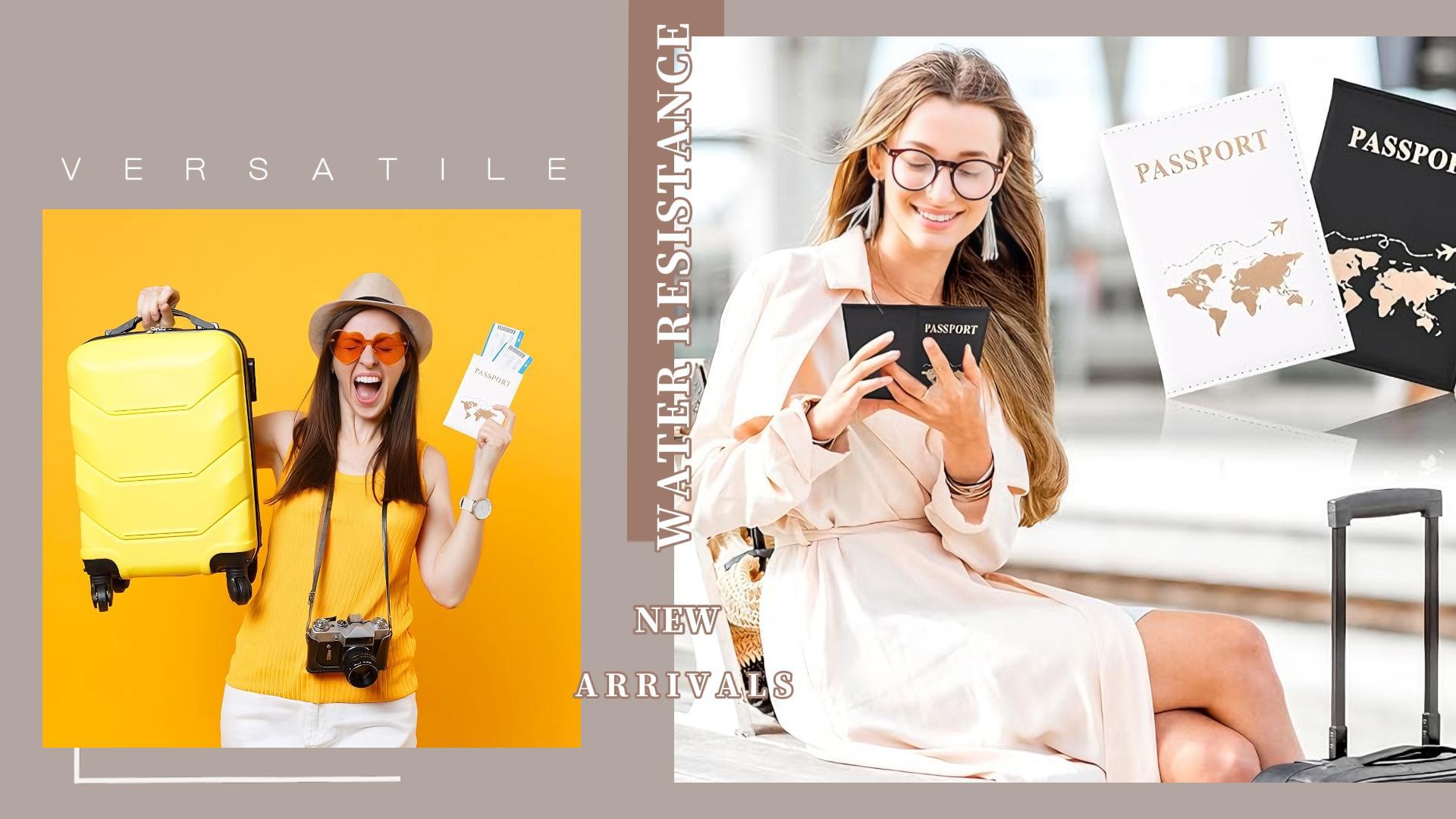 2 Portapassaporto In Pelle Sintetica - Bianco E Nero, Per Documenti E Carte Di Credito - Foto 14