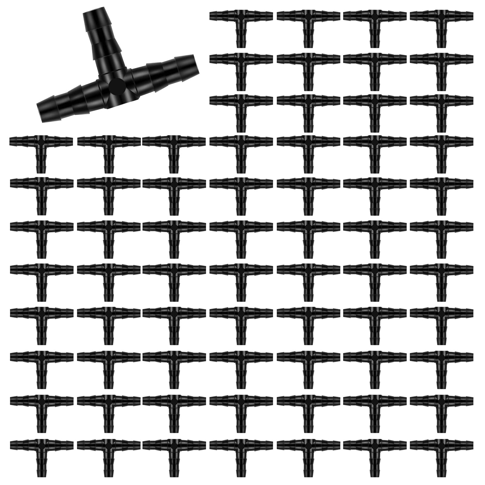 Connecteurs en T barbelé 6,35 mm Kalolary pour réparer les coupures de tuyaux d'arrosage poreux