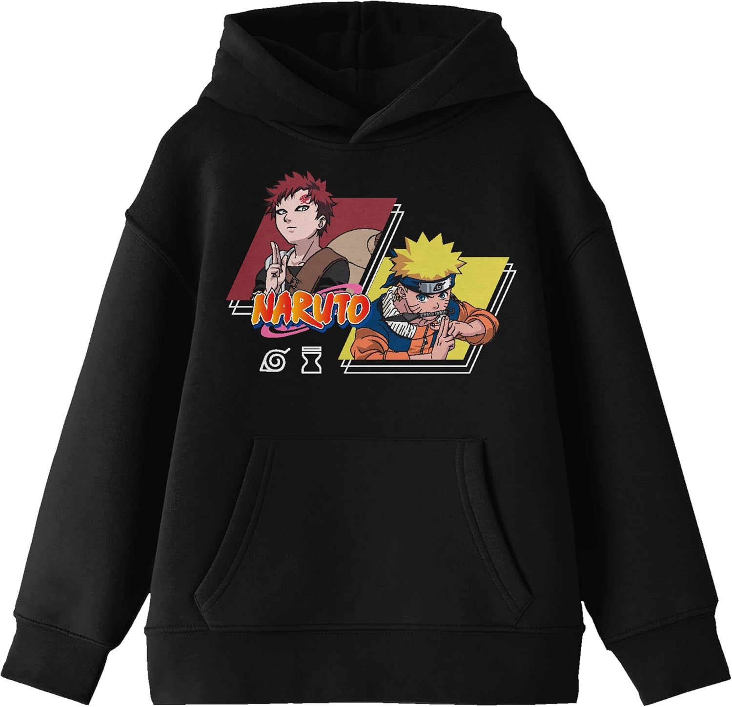 Bioworld Naruto Gaaro Versus Naruto Youth Black Hoodie