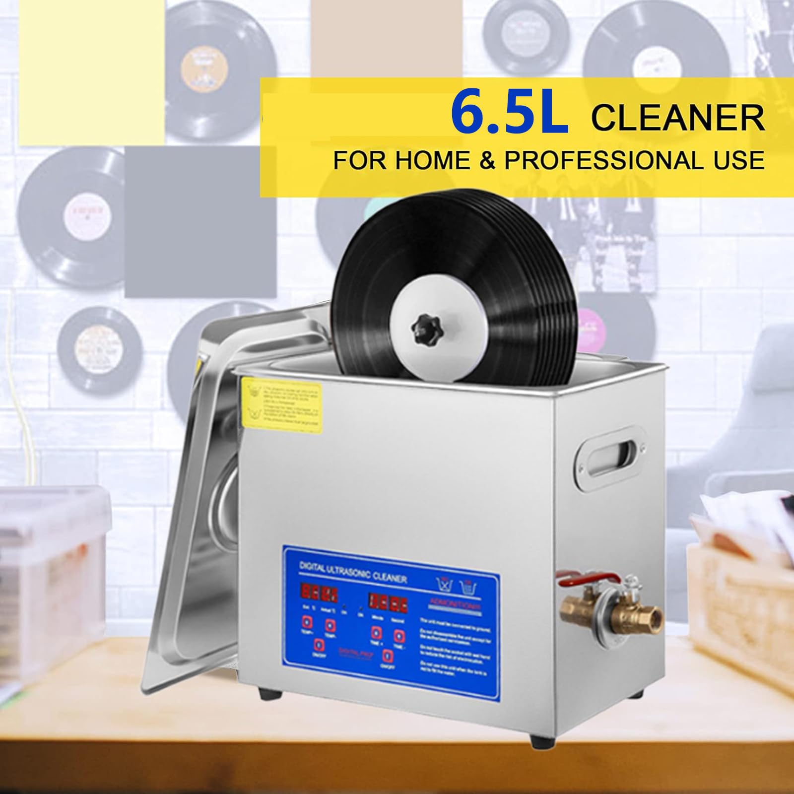 Pulitore per Dischi in Vinile - Macchina per la Pulizia dei Dischi in Vinile da 40 kHz con Asciugatura Automatica, Kit di Pulizia per Dischi in Vinile con filtri