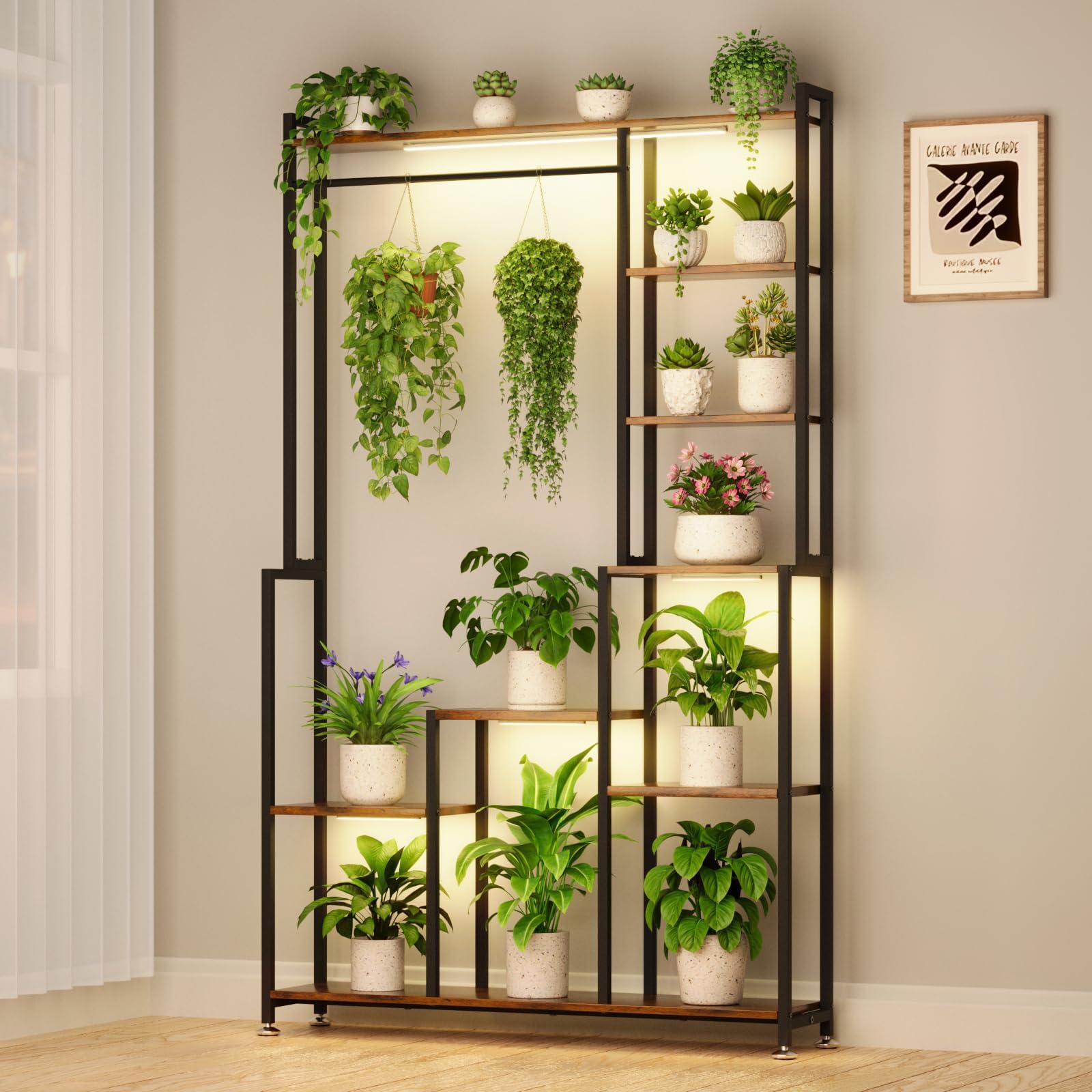 Amazon.com: 3-Tier Hanging Plant Stand Planter Shelves Flower Pot ...