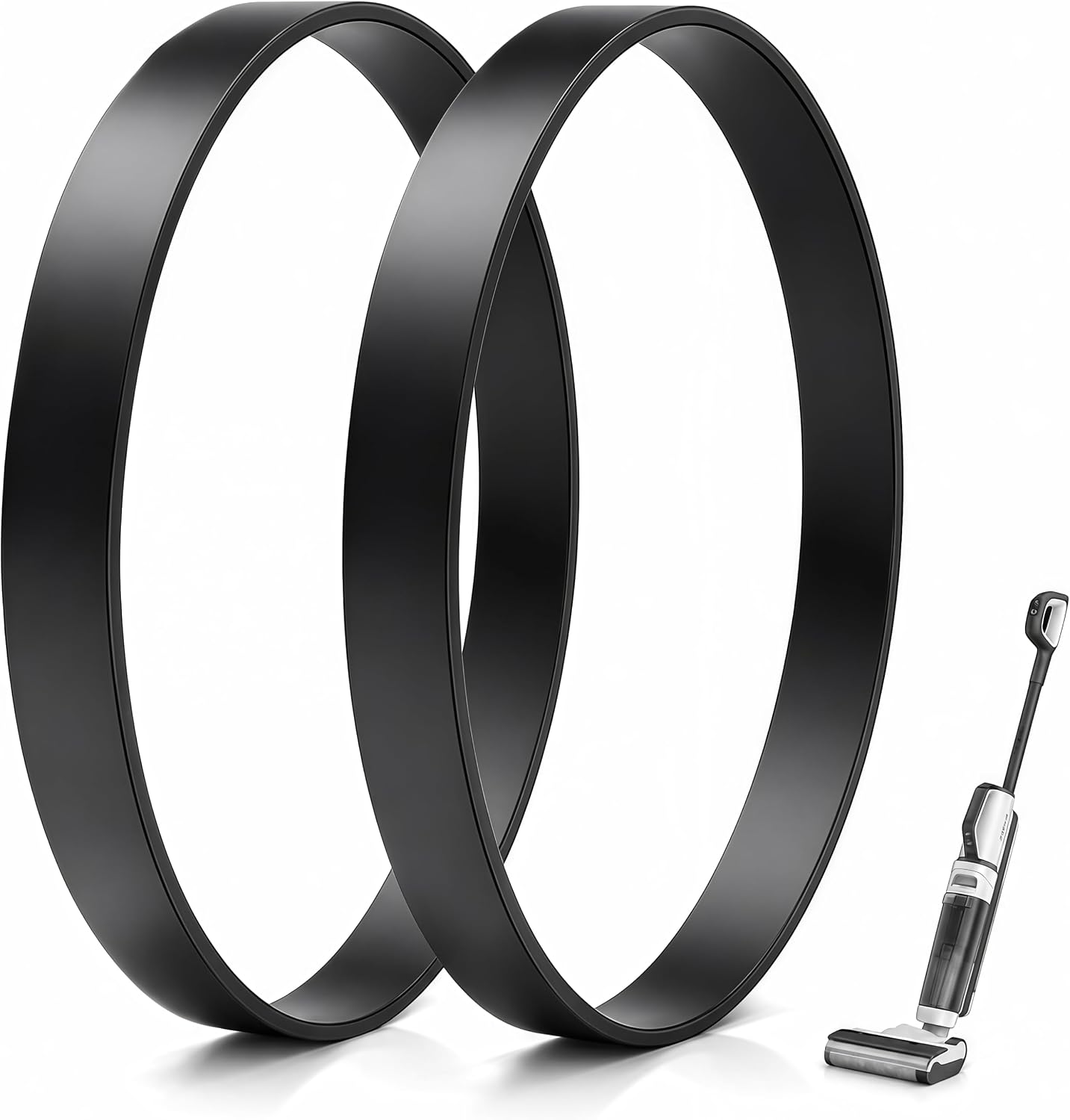 2 Pack 1604895 Vacuum Belts Replacement Compatible with Bissell CleanView Compact Upright Vacuum, Compatible with Models 3508 3437 2112 1520 2690 23T7, Replaces Part 2037034