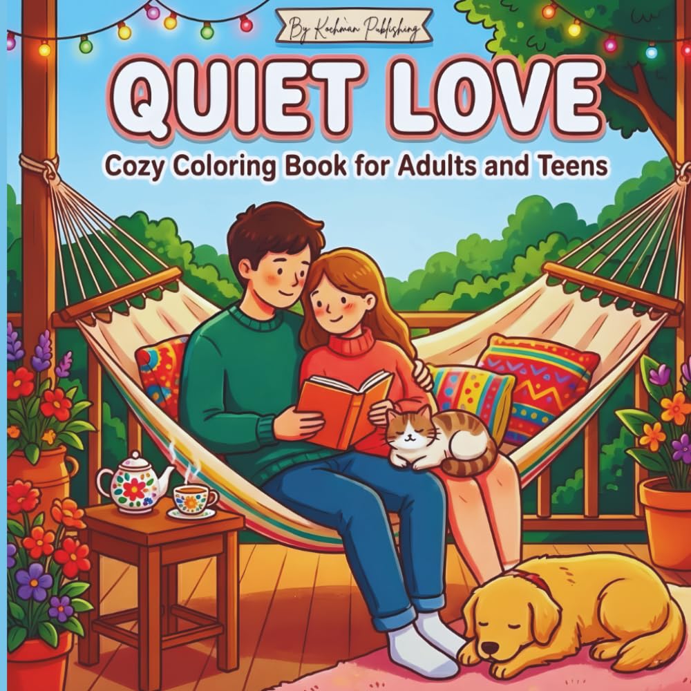 Quiet Love: A Cozy Coloring Book for Adults and Teens Featuring Soft Romance, Peaceful Moments & Everyday Intimacy for Relaxation