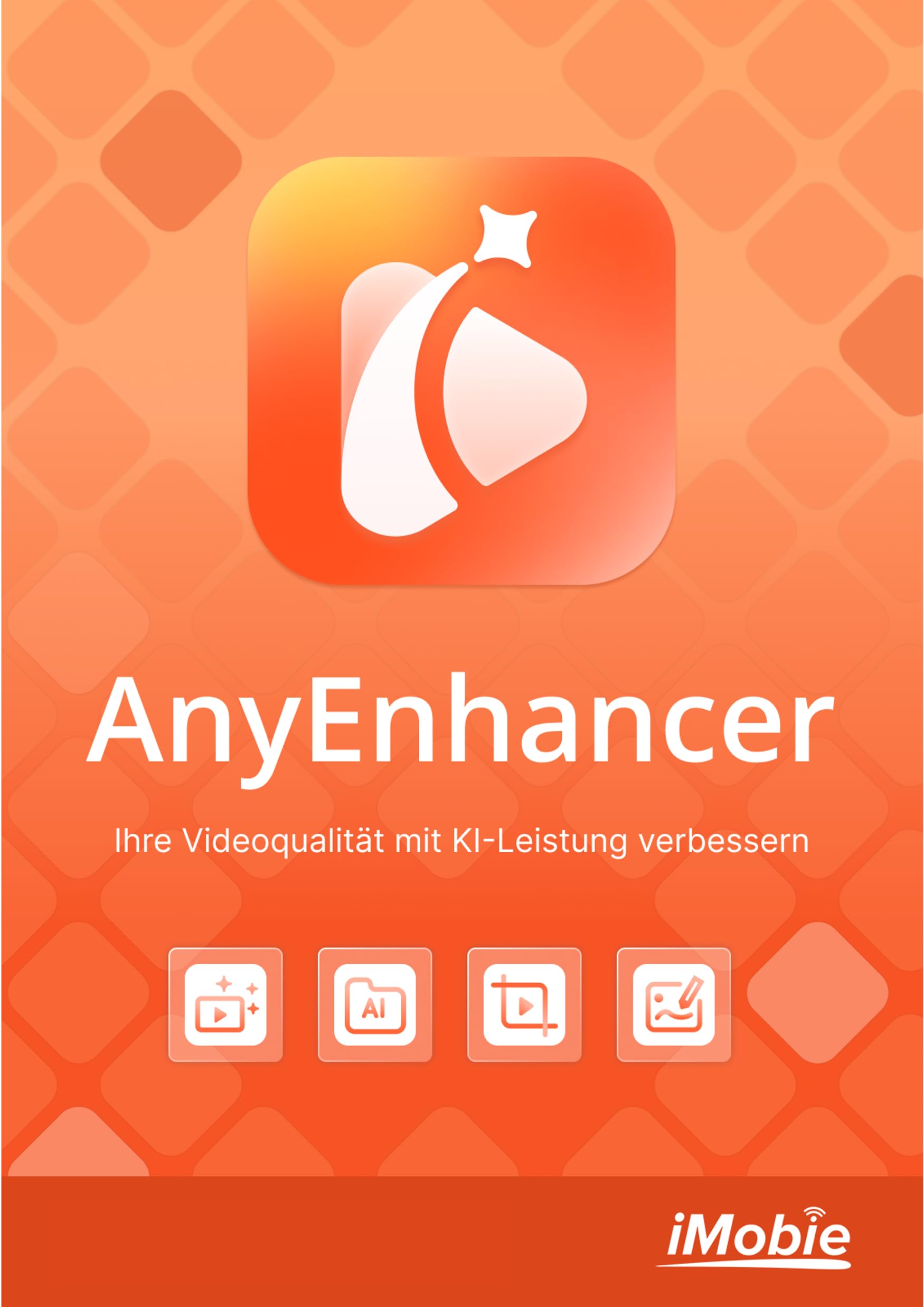 iMobie AnyEnhancer | Kompatibel mit Windows | 1 Gerät | 1 Jahr | AI-gestützte Videoverbesserung auf 4K | Aktivierungscode per E-Mail [software_key_card]