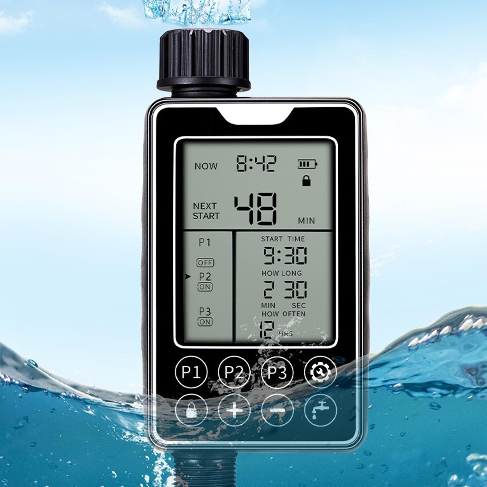 Timer per irrigazione per esterni Timer per acqua intelligente Touch Screen di irrigazione impermeabile per giardino prato 1 presa