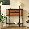 Console Table with Drawer Storage,Farmhouse style Tables with Open Shelf,Living room furniture,Mid-Century Modern Decor,for Entry Way,Hallway,Couch,Kitchen,Foyer