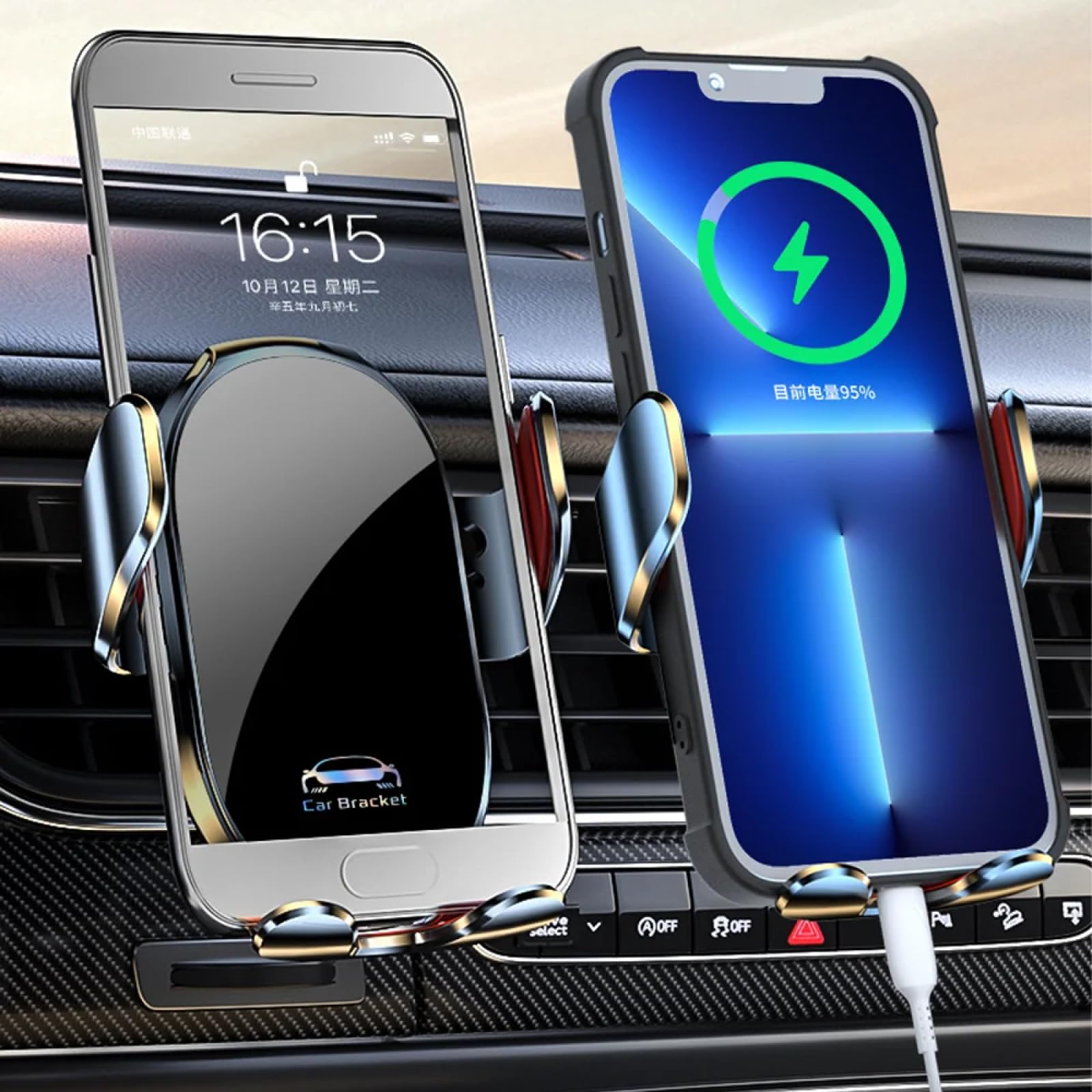 Soporte Móvil Coche para BMW Serie 2 F45 F46 220I 216D 2015-2018, Soporte para teléfono móvil de Coche con Clip para Rejilla de ventilación