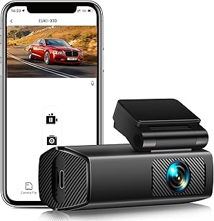 EUKI Dash Cam Front, 1080P Mini WiFi Dash Camera for Cars, Car Camera Dash with Parking Monitor, Super Night Vision, 170° Wide Angle, App Control, G-Sensor, Easy Installation