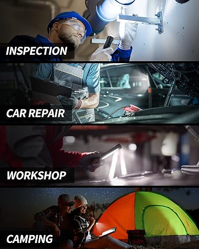 Miniatura 6 de Anylight Luz de Trabajo Recargable, 400LM Luces de Trabajo para Mecánicos, Linterna Magnética con Rotación de 230 y Gancho, Luces de Trabajo LED