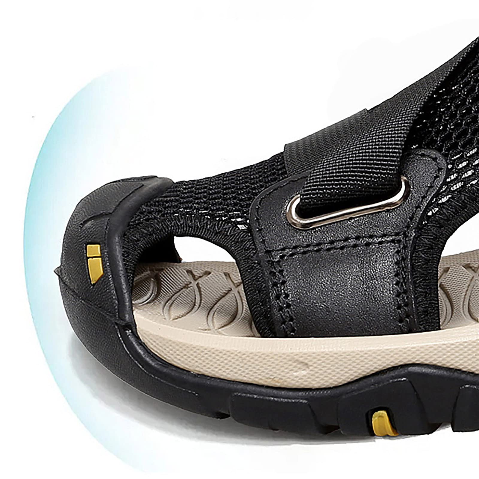 Generisch Sandalias de trekking para hombre, sandalias de trekking, sandalias de piel con cierre de , sandalias deportivas y al aire libre, sandalias de senderismo, sandalias de verano, sandalias de