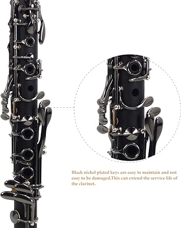 Bakelite B-flat clarinet (Black nickel, Bakelite)