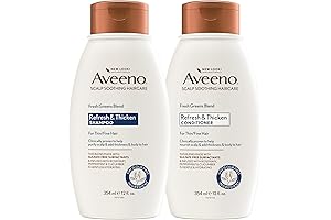 Aveeno Fresh Greens Shampoo + Conditioner: Gentle Care for Sensitive Scalps