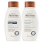 Aveeno Fresh Greens Shampoo and Conditioner Set, Sulfate Free, Clarifying & Volumizing for Thin or Fine Hair, Rosemary Peppermint Cucumber Nourish & Thicken, Color Safe Paraben Free, 12 Fl Oz, 2 Count