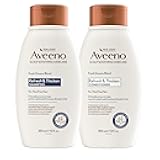 Aveeno Fresh Greens Shampoo and Conditioner Set, Sulfate Free, Clarifying & Volumizing for Thin or Fine Hair, Rosemary Peppermint Cucumber Nourish & Thicken, Color Safe Paraben Free, 12 Fl Oz, 2 Count