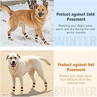 Vista 8 de BEAUTYZOO 6 calcetines para perros para evitar lamer las patas, zapatos antideslizantes para suelos de madera dura en pavimentos calientes, botas