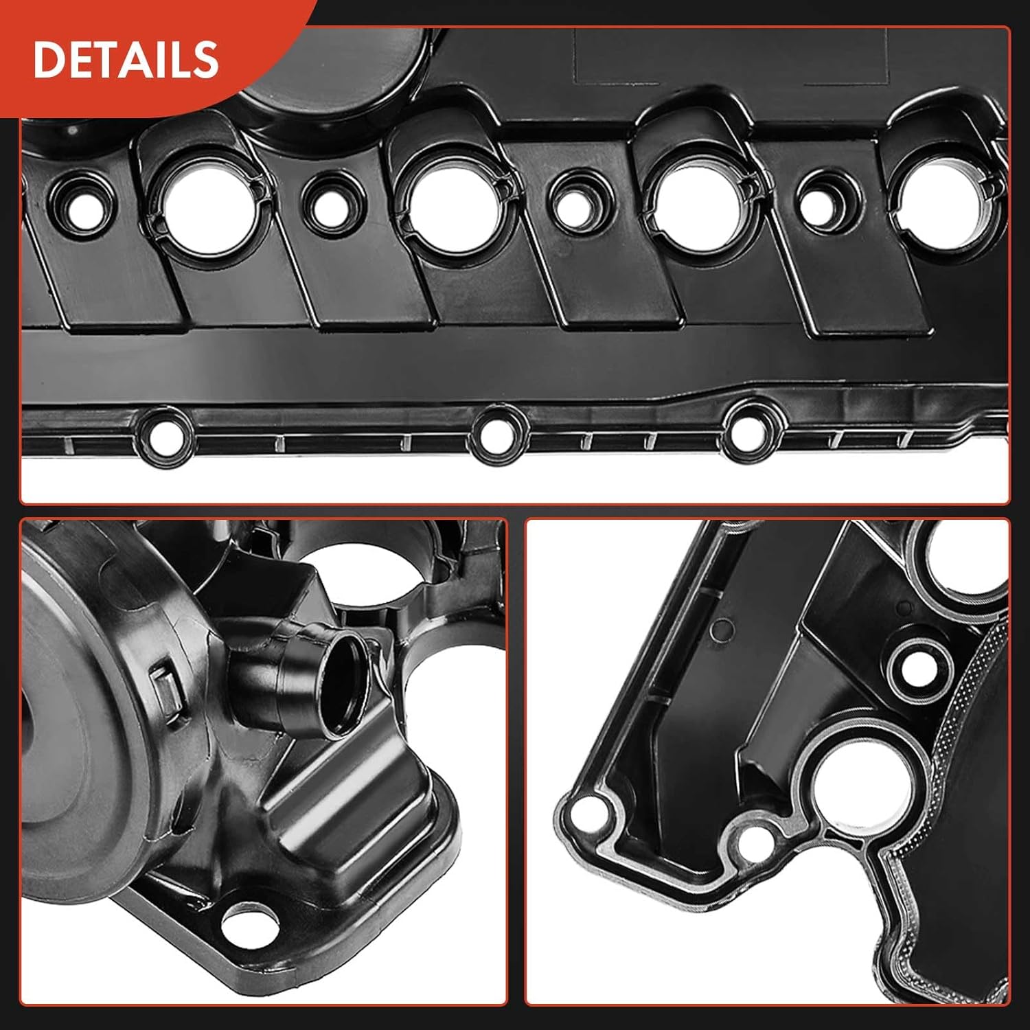 A-Premium Engine Valve Cover, with Gasket & Bolts, Compatible with Volkswagen Beetle 2006 2007 2008 2009 2010, L5 2.5L DOHC, Replace # 07K103469M