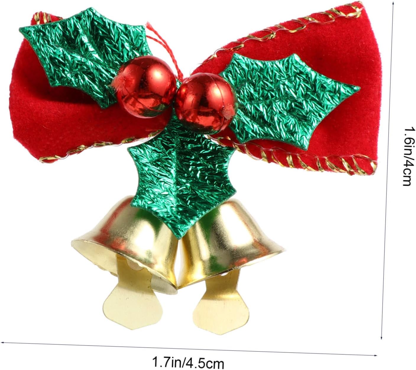 16pcs Xmas Bowknot Bells Ornaments Christmas Tree Decor for Holiday Parties Home Adornments Festive Bowknot Decoration Mixed Designs