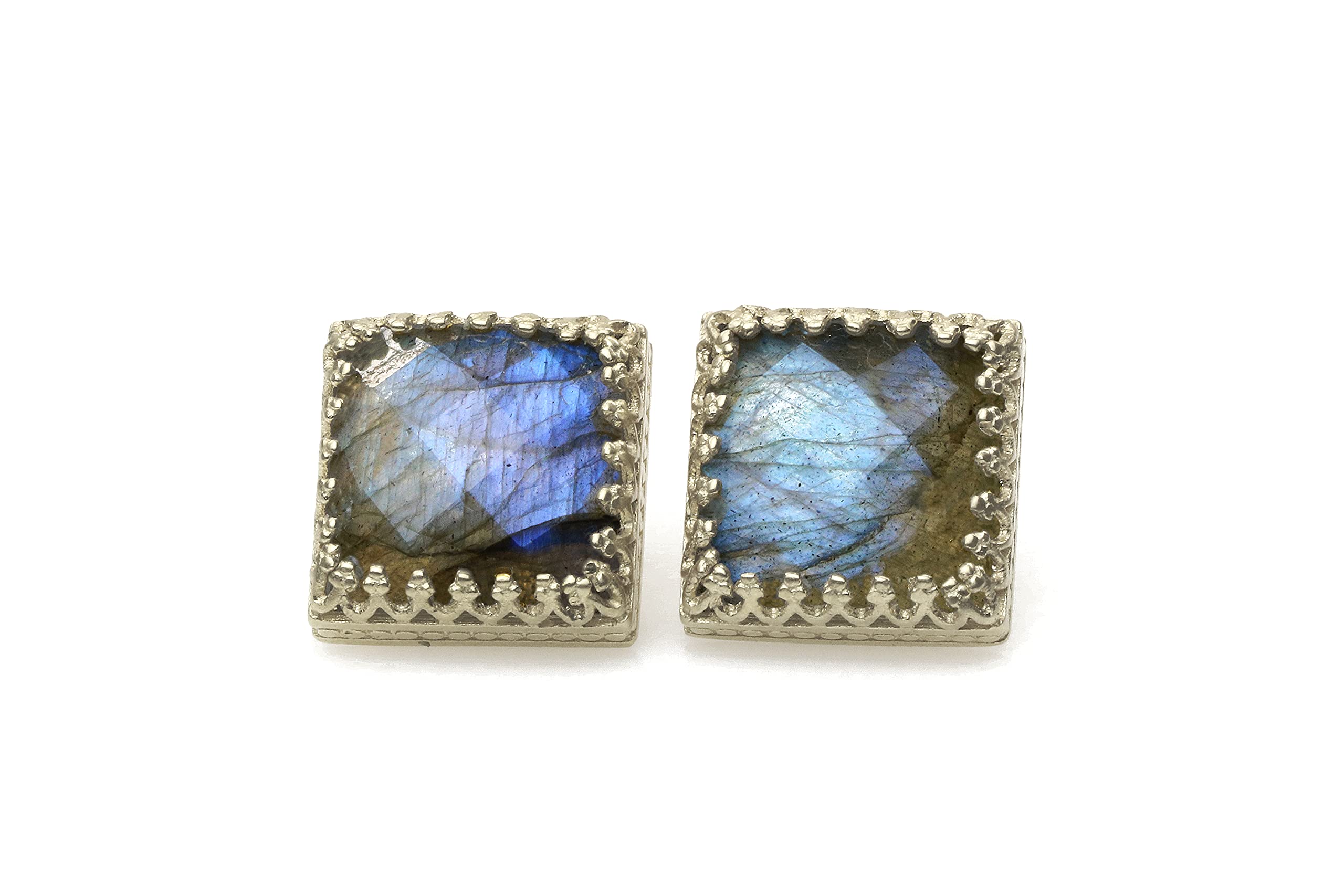 Anemone Gioielli 925 Argento Labradorite Orecchini - Gioielli come Regalo Fidanzamento per Lei, Orecchini Sposa, Orecchini per Tutti i Giorni - con Scatola Regalo