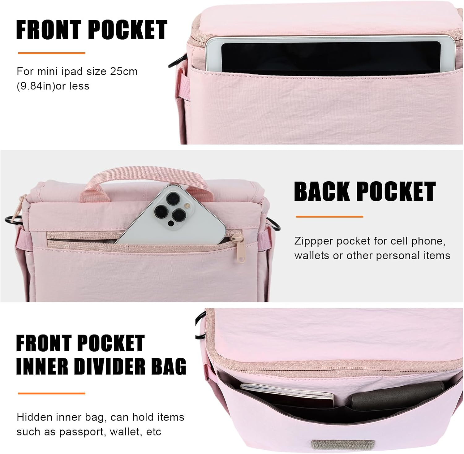 Besnfoto Camera Bag Small DSLR Camera Shoulder Bag for Photographer Waterproof Messenger Bag Crossbody Case Compatible with Canon Sony Nikon