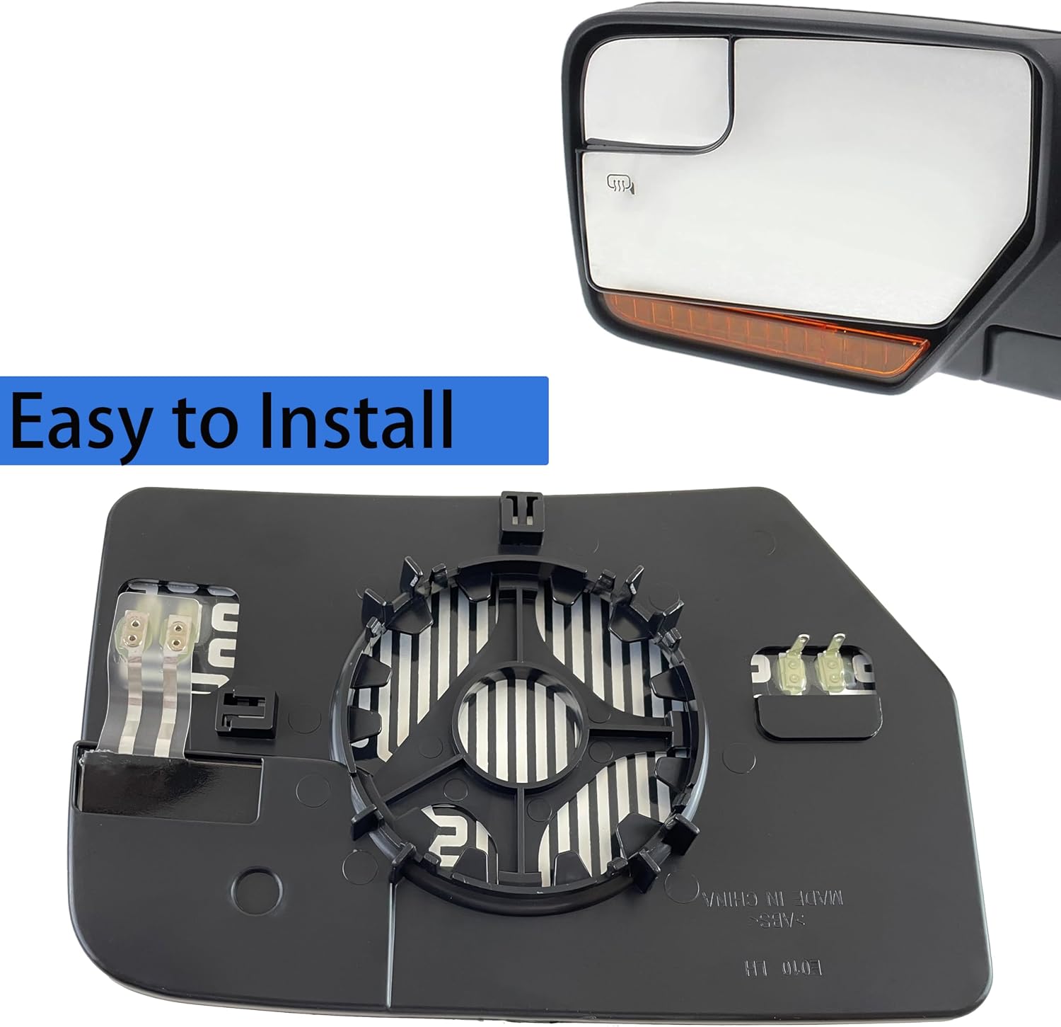 Driver Side Heated Mirror Glass Compatible with Ford Expedition 2012-2017 Compatible with Lincoln Navigator 2012-2014 Left Side Heated Mirror Glass CL1Z17K707C CL1Z17K707D