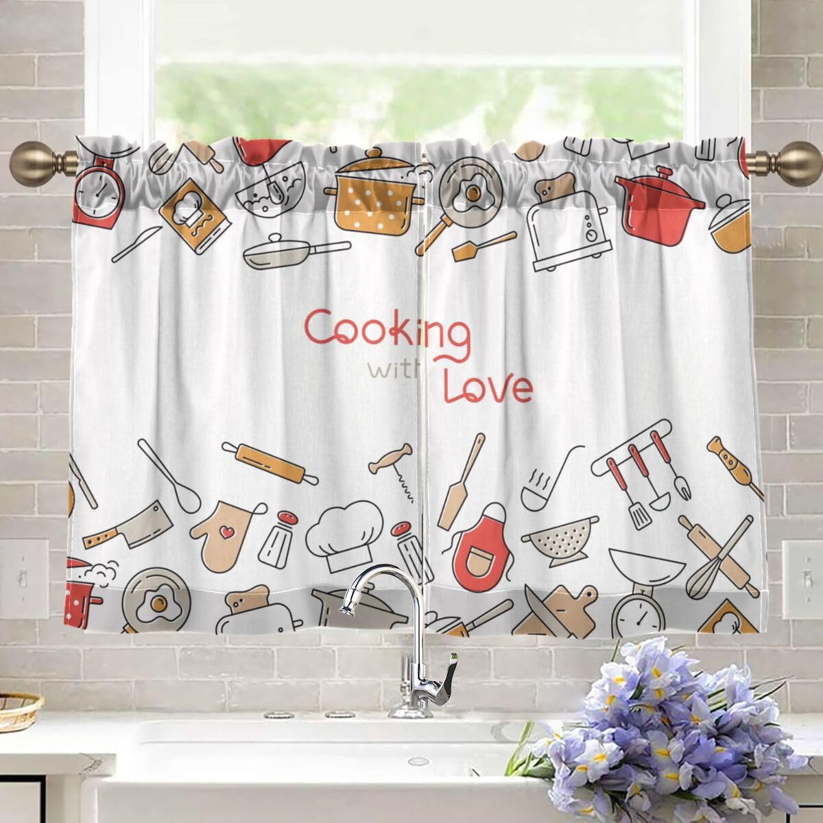 Amazon｜MiaoLD カフェカーテン 小窓用 UVカット 遮光 断熱