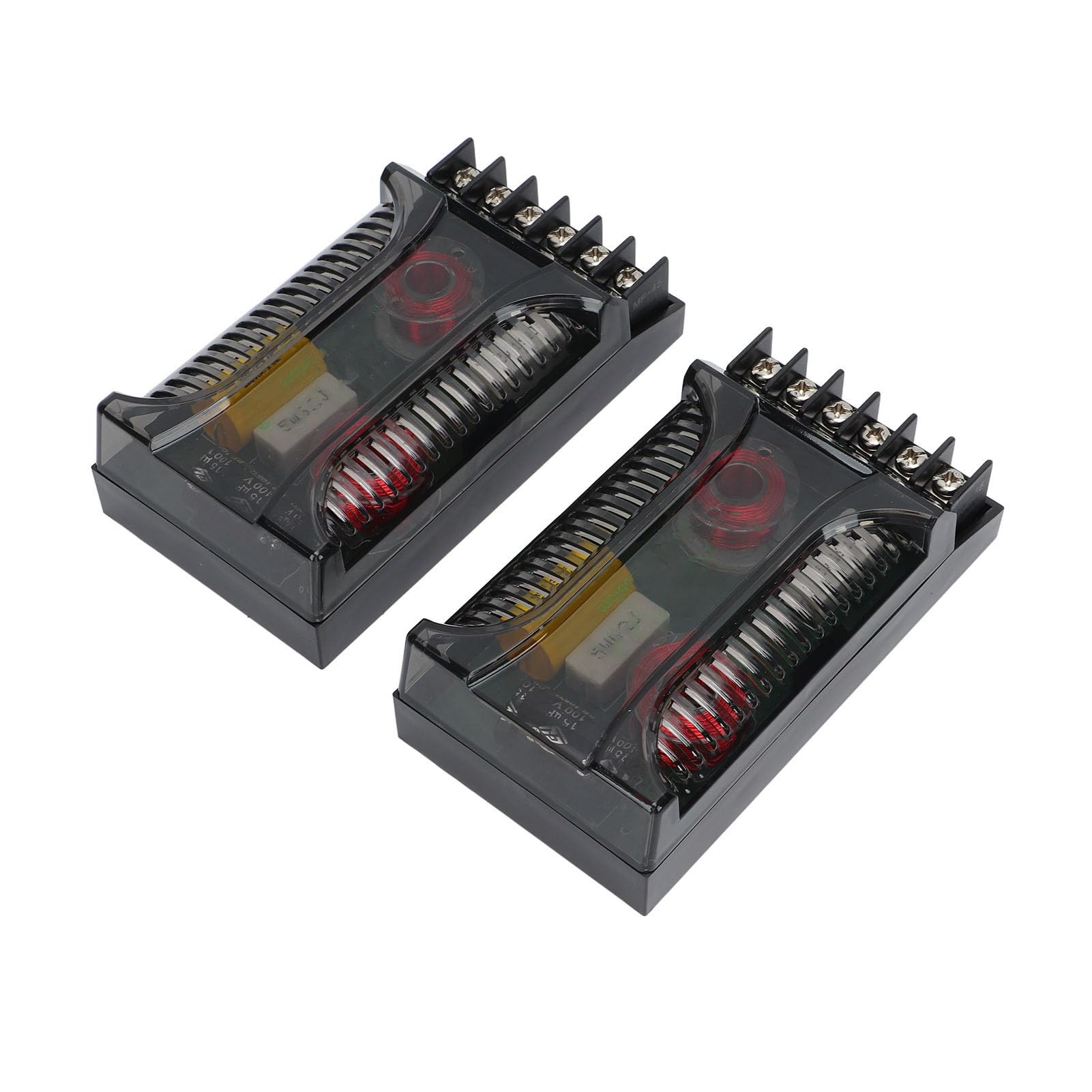 Akozon 2 PCS Crossover Audio per Auto a Doppio Canale con Protezione da Sovracorrente Progettato Universalmente