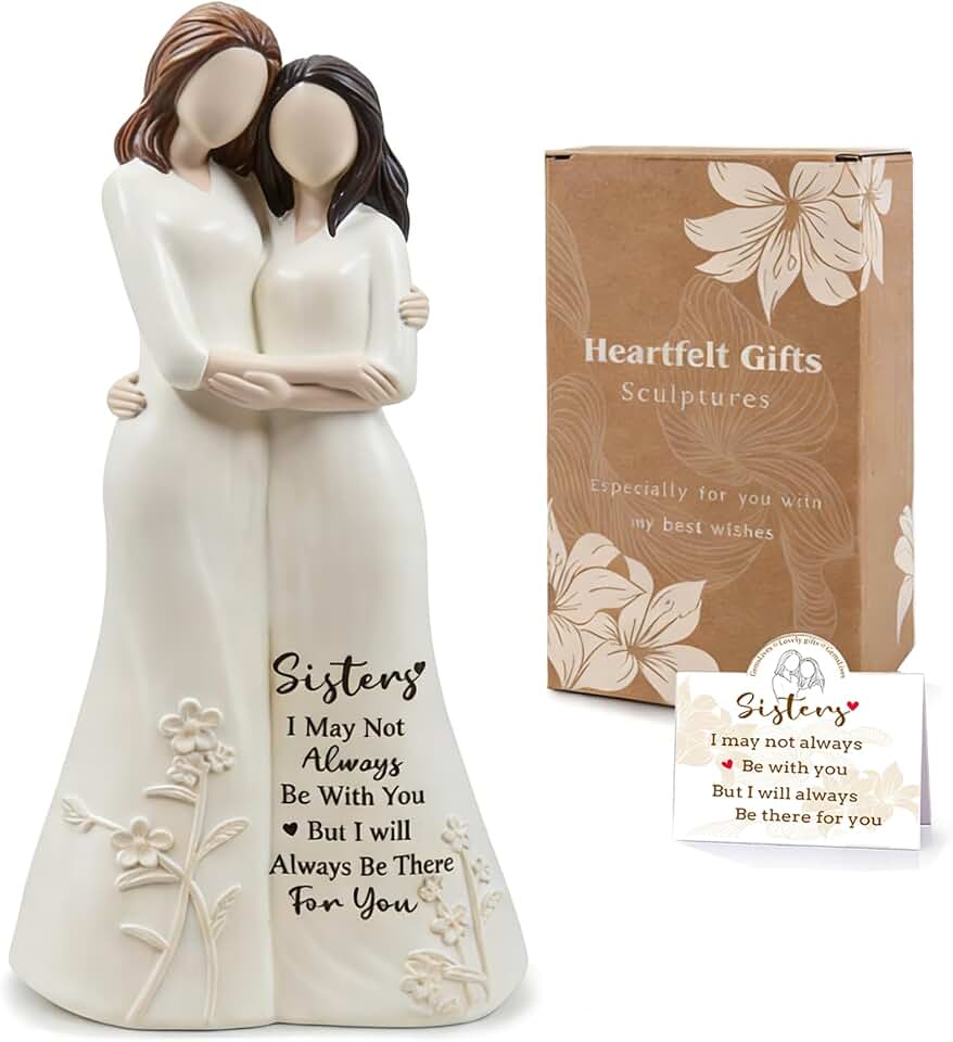 Presentes de irmã estatuetas para mulheres - presentes de aniversário de irmã, presentes de melhor amiga para mulheres, presente de Natal e aniversário