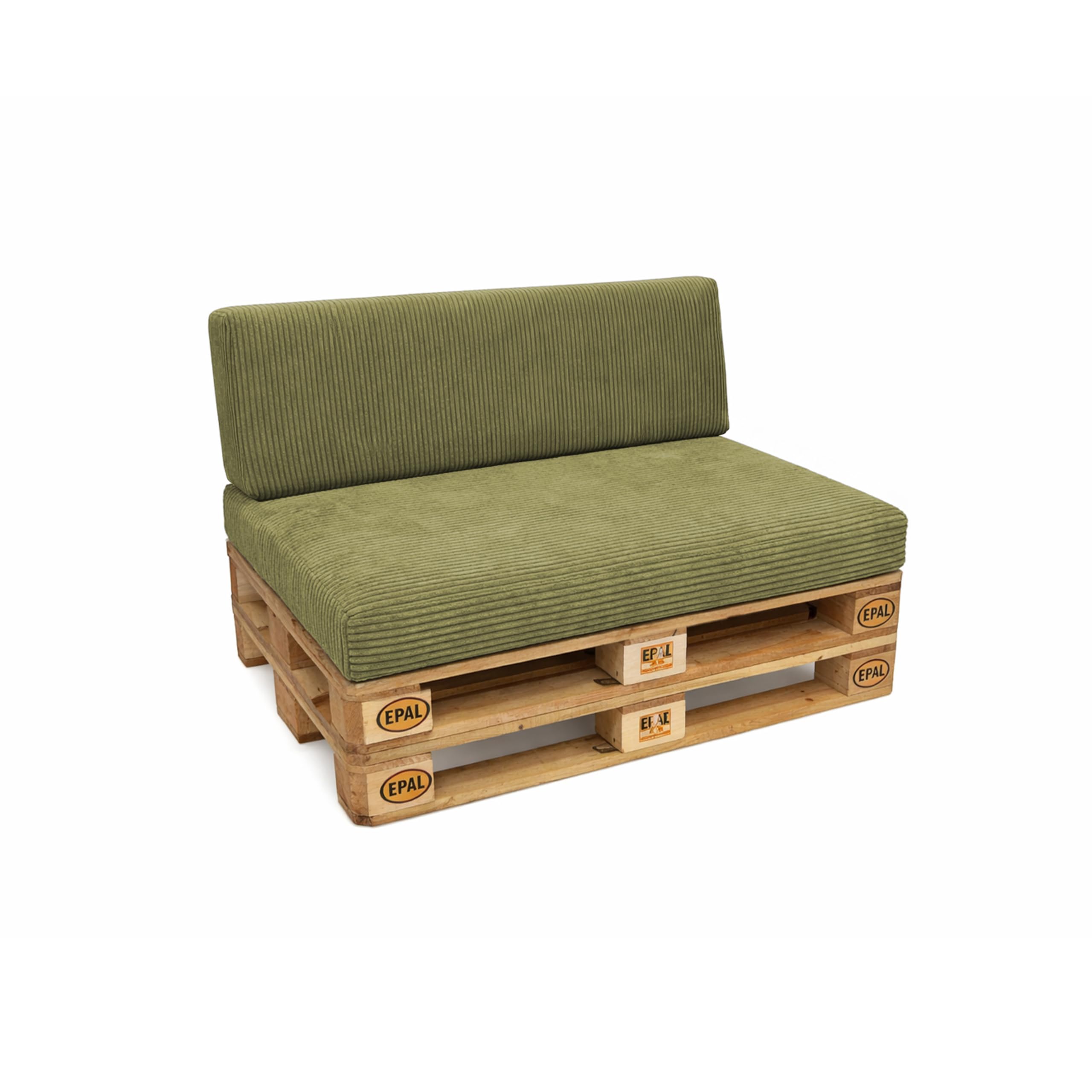 POKAR Euro Pallet Seating Set of 2: 1x seat cushion 120x80cm + 1x back cushion 120x40cm, cold foam, removable covers, Home Garden Furniture DIY, indoor outdoor pillow, without pallets, Beige — view 229