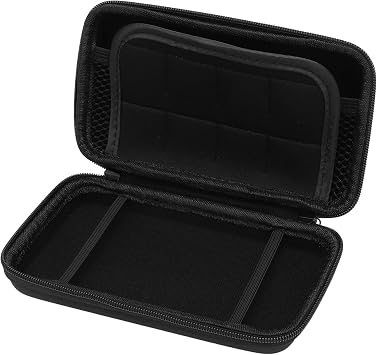 Hard Shell Travel Case with 8 Game Slots & Accessory Storage for 3DS XL/2DS XL/DS Lite/DSi XL Consoles Black Black