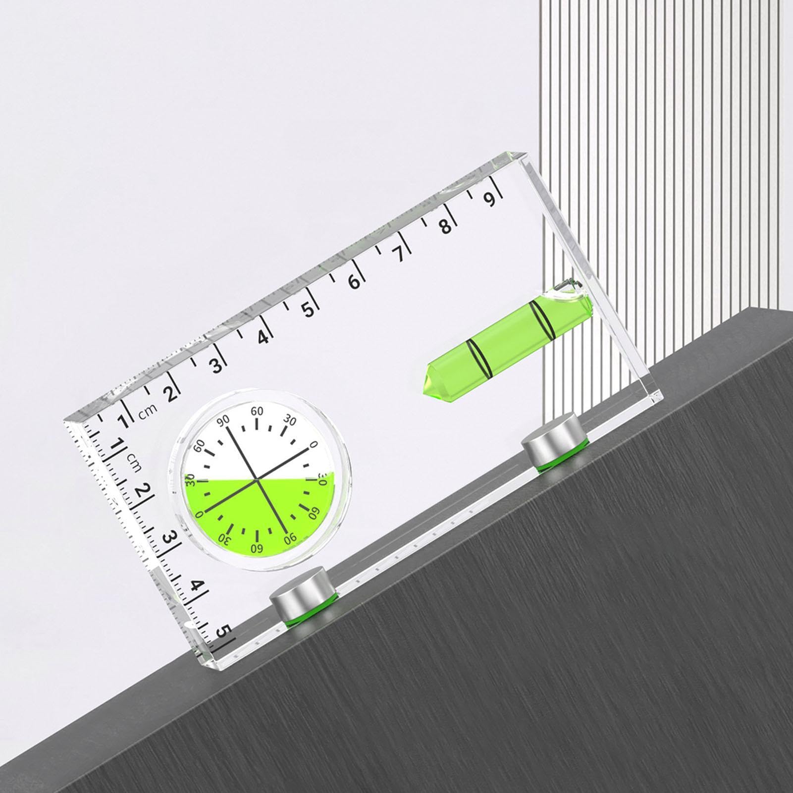 Nivel Magnético | Regla de medición compacta | Mini escalera de construcción,Para Muebles Ebanistería Ocio Creativo Taller Carpintería Cola De Construcción Ingeniería