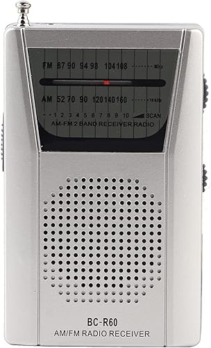 Universal Portable Pocket Radio, Portable AM FM Stereo Speakers Receiver Music Player, 3.74 X 2.28 X 0.79inch Mini Radio, Operated by 2 AA Battery,