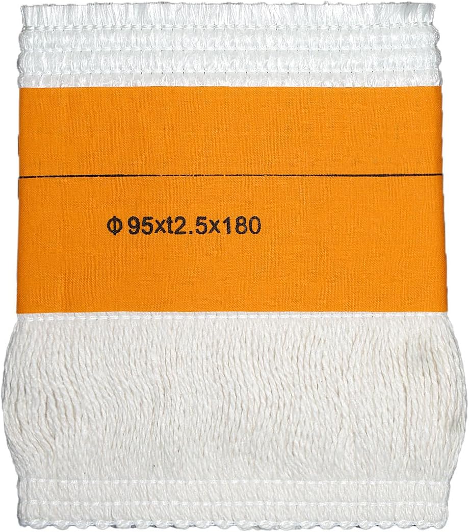 95xt2.5x180MM Kerosene Heater Replacement Wick，Kerosene Stove Wick Smokeless, Fiberglass Round Cotton Petroleum Heater Wick, White Circular Weave