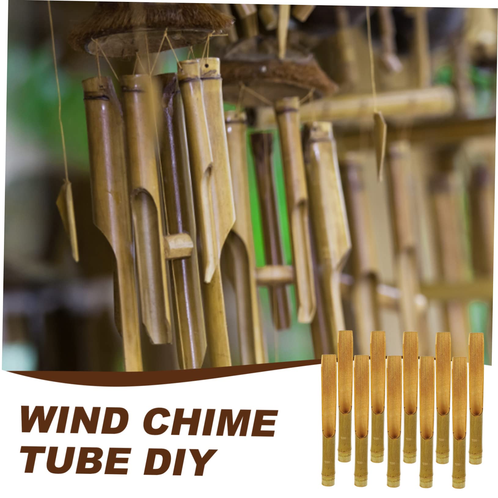 ifundom 10stücke Bambus Rohre für Windspiel-DIY Hohl und Stabil als Windspiel-bastelmaterial und Zubehör für Windspielerstellung