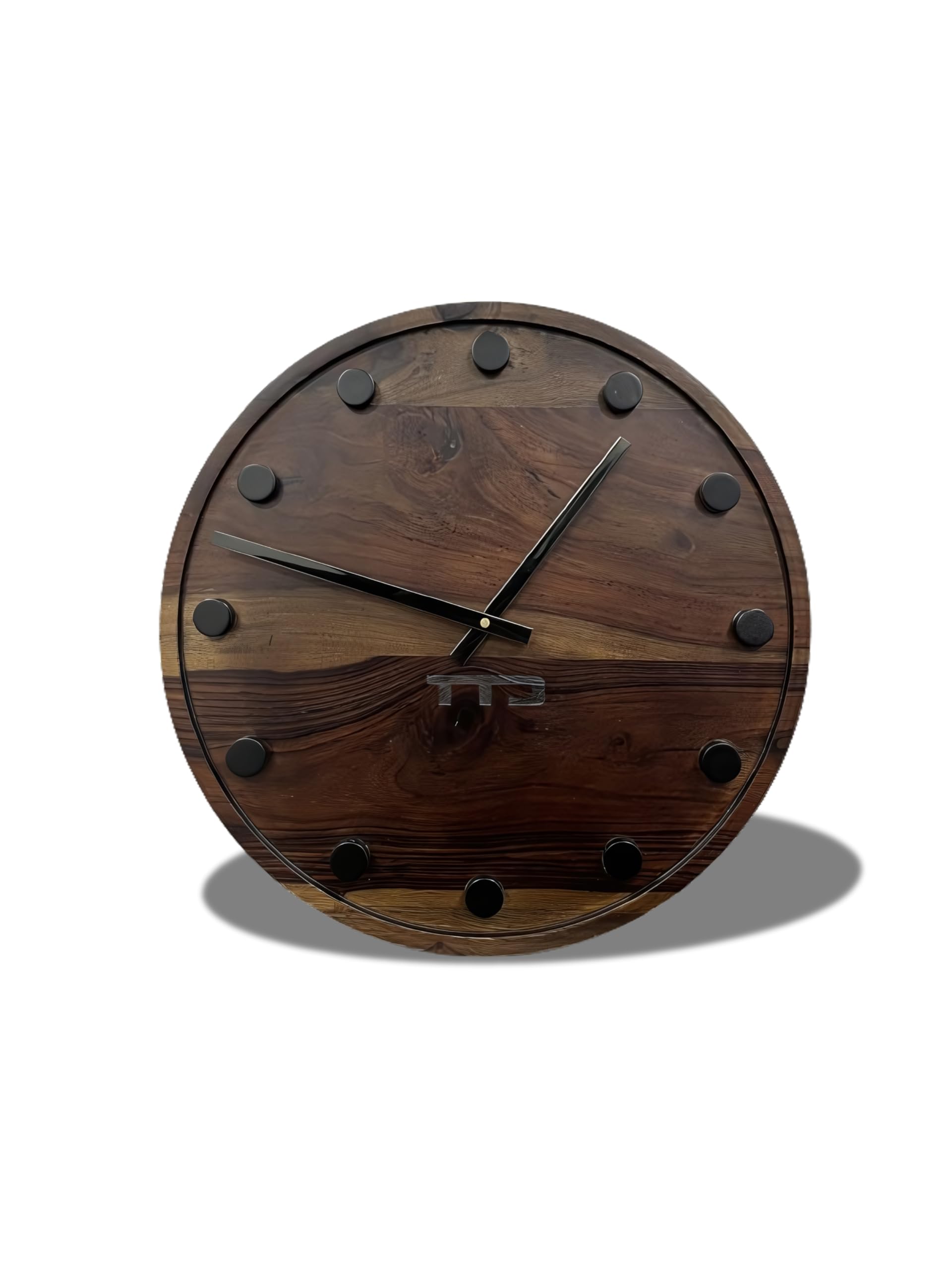 TTD Designer Wooden Wall Clock, 15 inch, Elegant Design, Functional Art Peice, Suitable for Flats, Luxury Flats, Homes, Hotel, Restaurants and Office